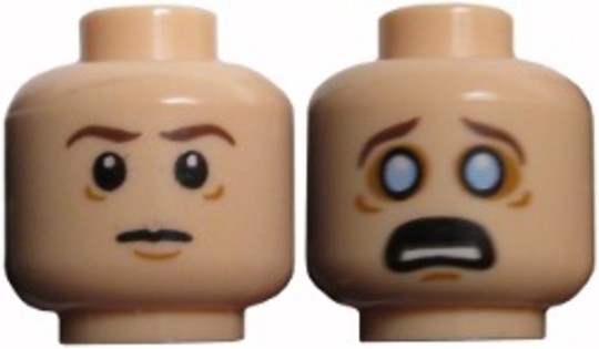 LEGO® Alkatrészek (Pick a Brick) 6003877 - Világos Testszínű Minifigura Fej - Frodó Feje Dupla festéssel