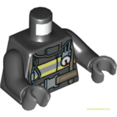 LEGO® Alkatrészek (Pick a Brick) 6018492 - Fekete Minifig Tűzoltó Felsőrész