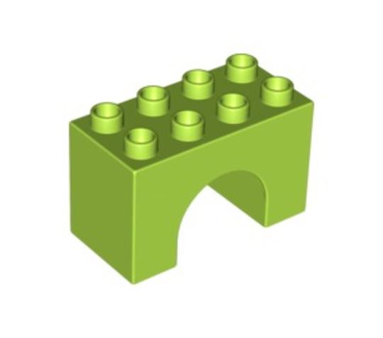 LEGO® Alkatrészek (Pick a Brick) 6018595 - Lime színű DUPLO Boltíves Elem