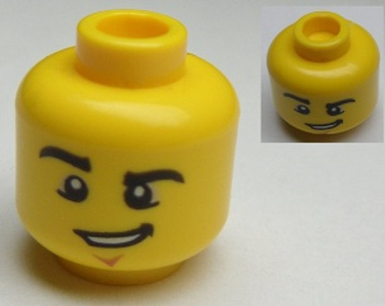 LEGO® Alkatrészek (Pick a Brick) 6021844 - Sárga Minifigura fej - Mosolygós Arccal 3