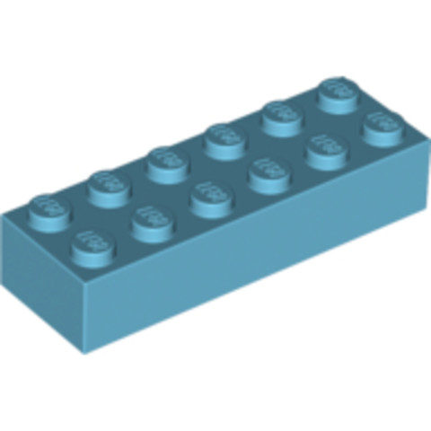 LEGO® Alkatrészek (Pick a Brick) 6022000 - Középazúr 1X2X6 Elem