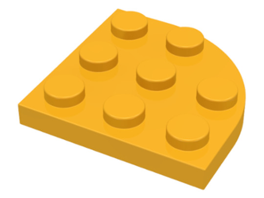 LEGO® Alkatrészek (Pick a Brick) 6022078 - Világos Halványnarancs 3x3 Negyedkör