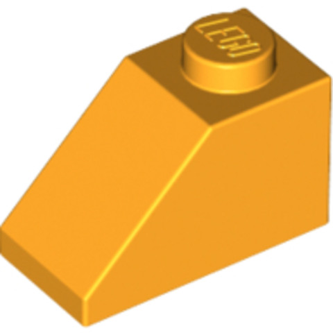 LEGO® Alkatrészek (Pick a Brick) 6023157 - Világos narancssárga 1X2/45° Cserép