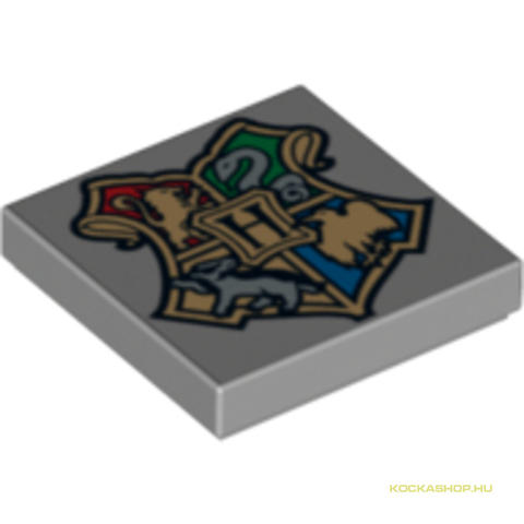 LEGO® Alkatrészek (Pick a Brick) 6023369 - Világos Kékes-Szürke 2x2 - Roxfort Címere (Harry Potter)