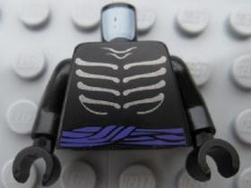 Fekete Minifigura felsőrész ninjago