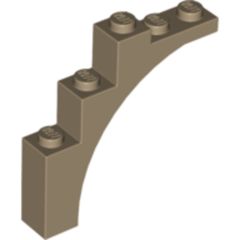 LEGO® Alkatrészek (Pick a Brick) 6024122 - Sötét Cserszínű Lapos Végű Boltív Elem 