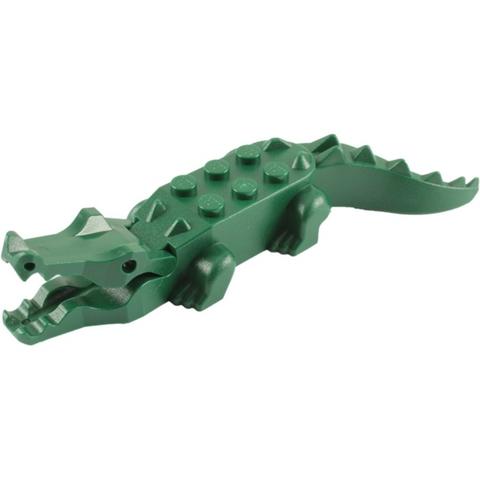 LEGO® Alkatrészek (Pick a Brick) 6026c01 - Sötétzöld Krokodil (Régebbi Típus)