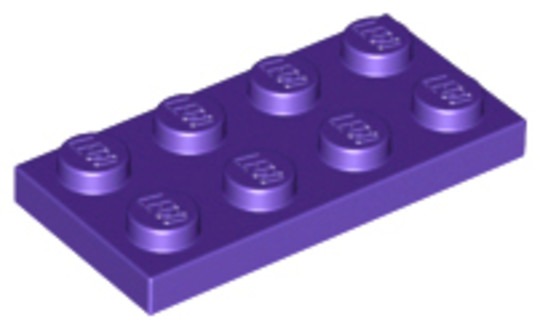 LEGO® Alkatrészek (Pick a Brick) 6030277 - Sötét lila 2X4 Lapos Elem