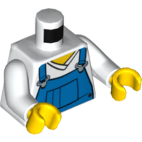 LEGO® Alkatrészek (Pick a Brick) 6031085 - Fehér Minifigura Felsőrész Farmeres