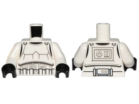 Fehér Stormtrooper minifigura felsőtest