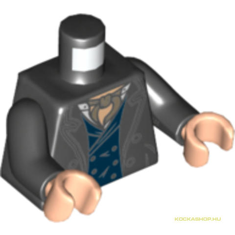 LEGO® Alkatrészek (Pick a Brick) 6033811 - Fekete Minifigura Törzs Kabáttal és Kendővel