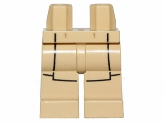 LEGO® Alkatrészek (Pick a Brick) 6036779 - Bézs láb, köpeny mintával