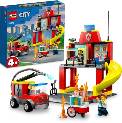 LEGO® City 60375 - Tűzoltóállomás és tűzoltóautó