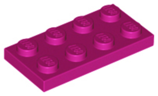 LEGO® Alkatrészek (Pick a Brick) 6037658 - Magenta 2x4 lapos