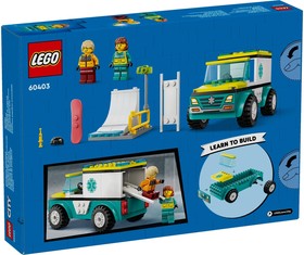 LEGO® City 60403 - Mentőautó és snowboardos