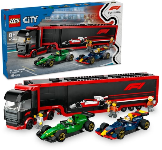 LEGO® City 60445 - F1®-es kamion, RB20 és AMR24 F1®-es autókkal