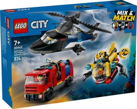 LEGO® City 60462 - Helikopter, tűzoltóautó és tengeralattjáró egy csomagban