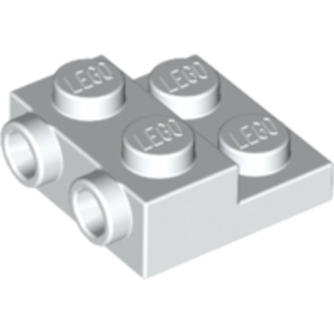 LEGO® Alkatrészek (Pick a Brick) 6046979 - Fehér 2x2 Módosított Laposelem oldalán 2 csatlakozóval