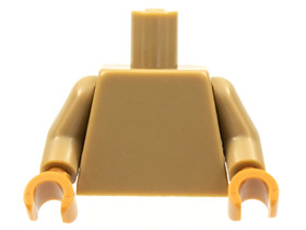 Sötétbézs minifigura felsőtest