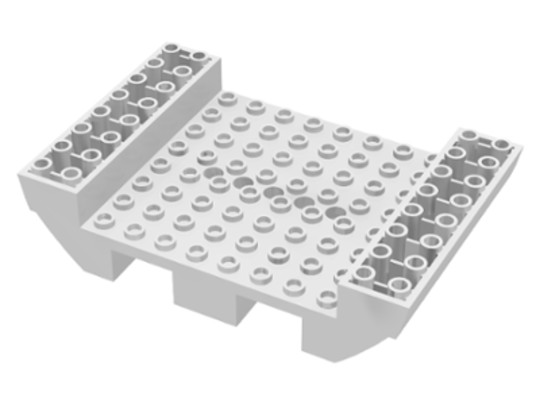 LEGO® Alkatrészek (Pick a Brick) 605401 - Fehér Hajótest 8x12 (Használt)
