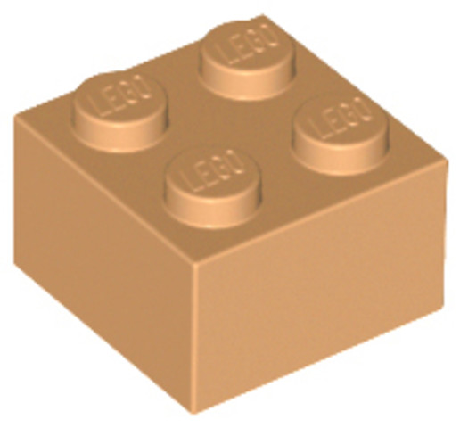 LEGO® Alkatrészek (Pick a Brick) 6058085 - Közepes Nugát 2x2 Elem