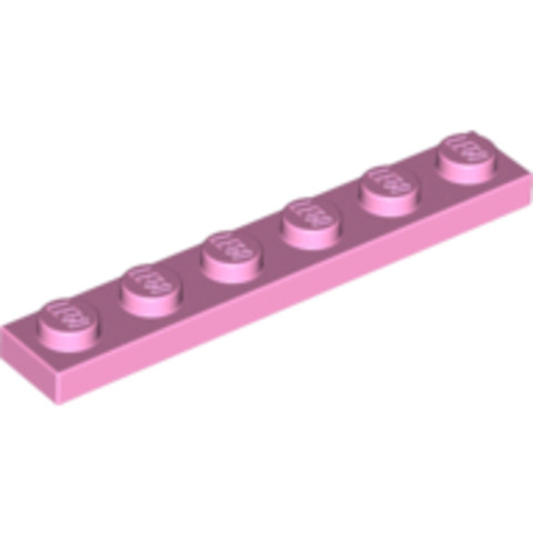 LEGO® Alkatrészek (Pick a Brick) 6058222 - Világos Rózsaszín 1x6 Lapos Elem