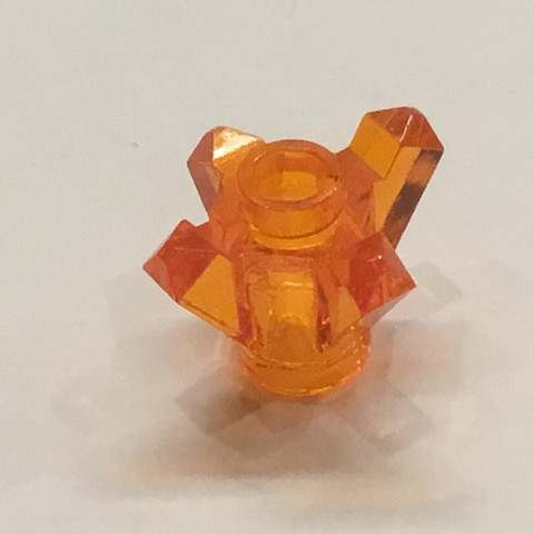 LEGO® Alkatrészek (Pick a Brick) 6066085 - Átlátszó Narancssárga Hegyi Kristály