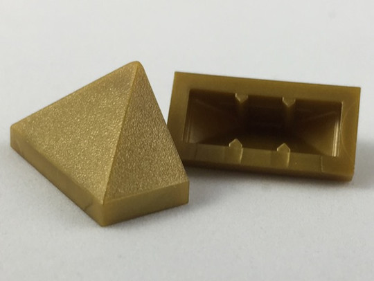 LEGO® Alkatrészek (Pick a Brick) 6075079 - Gyöngyházfény arany 2 x 1 lejtő 45 fokos