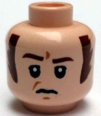 LEGO® Alkatrészek (Pick a Brick) 6080363 - Világosnugát Minifigura Fej - Star Wars Birodalmi Tiszt