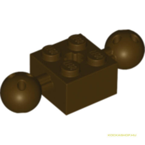 LEGO® Alkatrészek (Pick a Brick) 6092731 - Sötétbarna 2x2 Módosított elem dupla gömbcsatlakozóval
