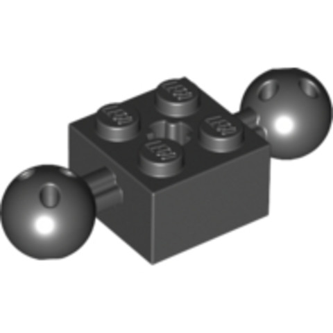 LEGO®  6092732 - 2 x 2 Fekete Módosított Technic Elem, oldalán golyóval