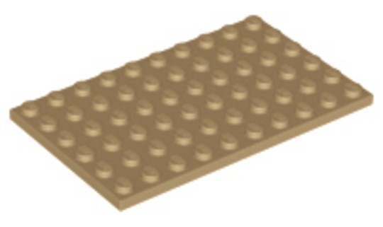 LEGO® Alkatrészek (Pick a Brick) 6096215 - Sötét homokszín 6x10 alaplap