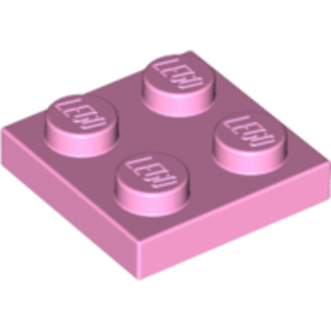 LEGO® Alkatrészek (Pick a Brick) 6096589 - Világos rózsaszín 2X2 Lapos Elem