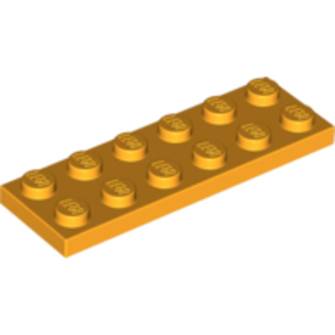 LEGO® Alkatrészek (Pick a Brick) 6097509 - Világos narancssárga 2X6 Lapos Elem