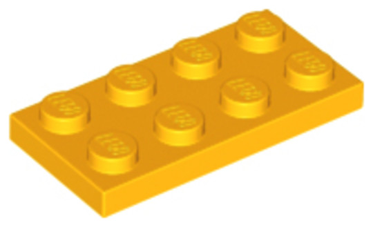 LEGO® Alkatrészek (Pick a Brick) 6097511 - Világos narancssárga 2x4 lapos