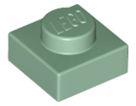LEGO® Alkatrészek (Pick a Brick) 6099189 - Homok zöld 1X1 Lapos Elem