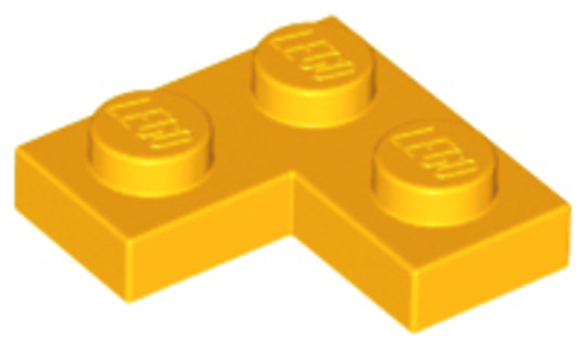 LEGO® Alkatrészek (Pick a Brick) 6099714 - Élénk világos narancs 1X2X2 Lapos Sarokelem