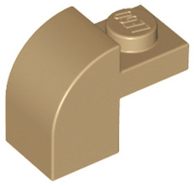 Sötét bézs 1X2X1 1/3-As Ívelt Elem