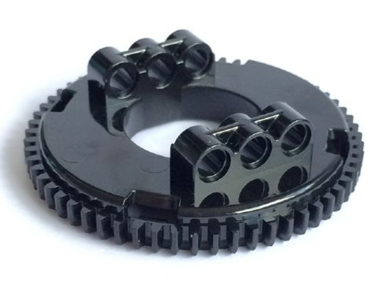 LEGO® Alkatrészek (Pick a Brick) 6109283 - Fekete Technic Csatlakozó Z60 Felső