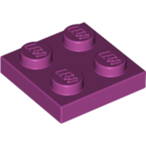 LEGO® Alkatrészek (Pick a Brick) 6109930 - Magenta 2x2 Lapos Elem