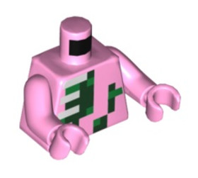 LEGO® Alkatrészek (Pick a Brick) 6114330 - Világos Rózsaszín Minifigura Felsőrész - Minecraft Zombi Malacember