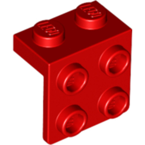 LEGO® Alkatrészek (Pick a Brick) 6117974 - Piros 1X2/2X2 Sarokelem