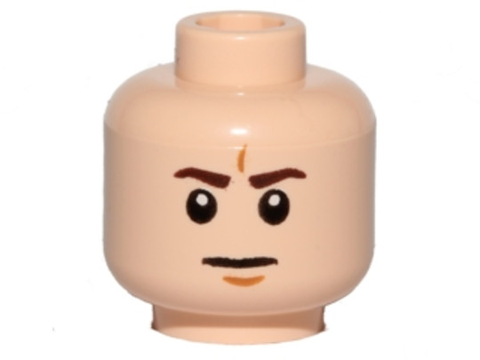 LEGO® Alkatrészek (Pick a Brick) 6118815 - Világosnugát Minifigura Fej Fehér Pupillákkal