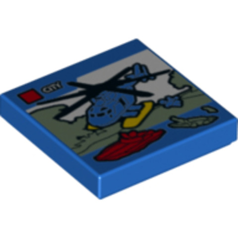 LEGO® Alkatrészek (Pick a Brick) 6120258 - Kék 2x2 Csempe Lego City Készlet Festéssel