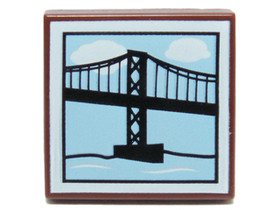 Vörösesbarna 2x2 cserép híd festéssel