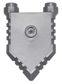 Matt ezüst ötszögű minifigura pajzs