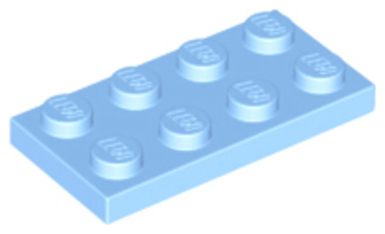 LEGO® Alkatrészek (Pick a Brick) 6132418 - Fényes világos kék 2X4 Lapos Elem