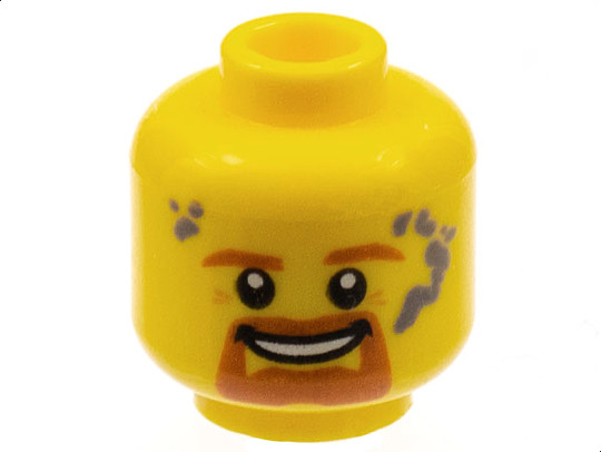 LEGO® Alkatrészek (Pick a Brick) 6132559 - Sárga Minifigura Fej - Mosolygó Kecskeszakállas Férfi