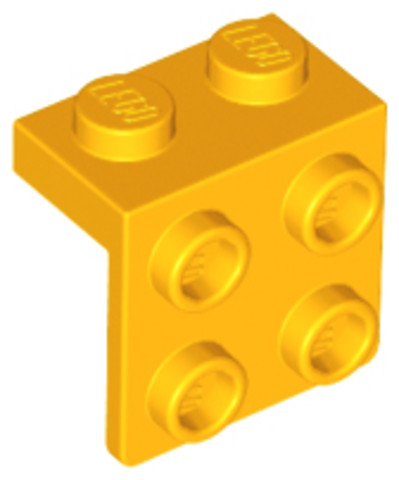 LEGO® Alkatrészek (Pick a Brick) 6134634 - Élénk halvány narancssárga 1x2/2x2 Sarokelem