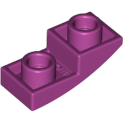 LEGO® Alkatrészek (Pick a Brick) 6142402 - Magenta 1X2X2/3 Inverz Íves Elem